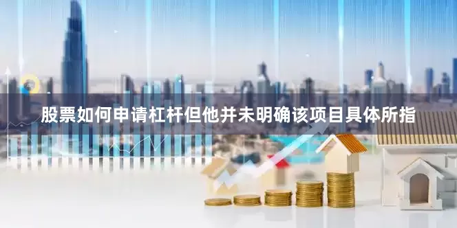 股票如何申请杠杆但他并未明确该项目具体所指